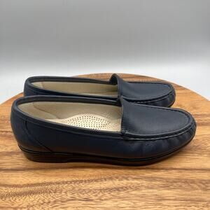 SAS Simplify Loafers Womens 8 W Navy Casual Slip On Comfort Walking Casual Shoes